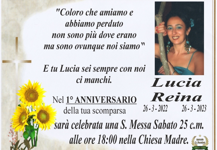 ANNIVERSARIO LUCIA REINA